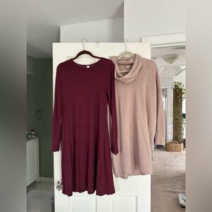 Old Navy BUNDLE Scoop Neck Knit and Cowl Neck Dresses